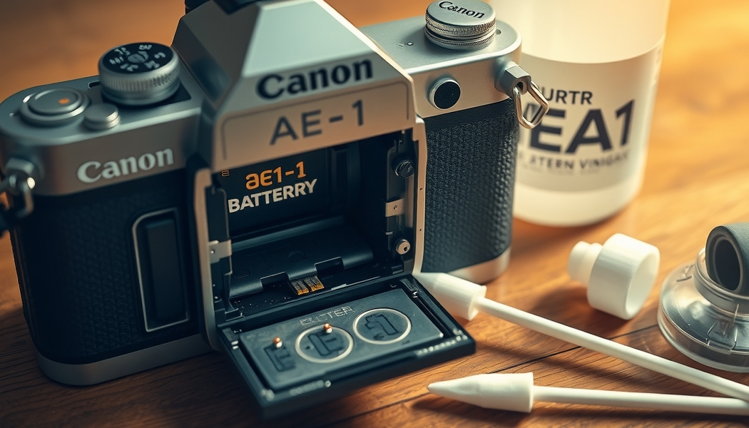 Canon AE-1 battery compartment corrosion removal
